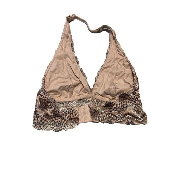 PINK Victoria's Secret Womens Lace Bralette Lightly Lined Brown Tan Size Small - Picture 2 of 8